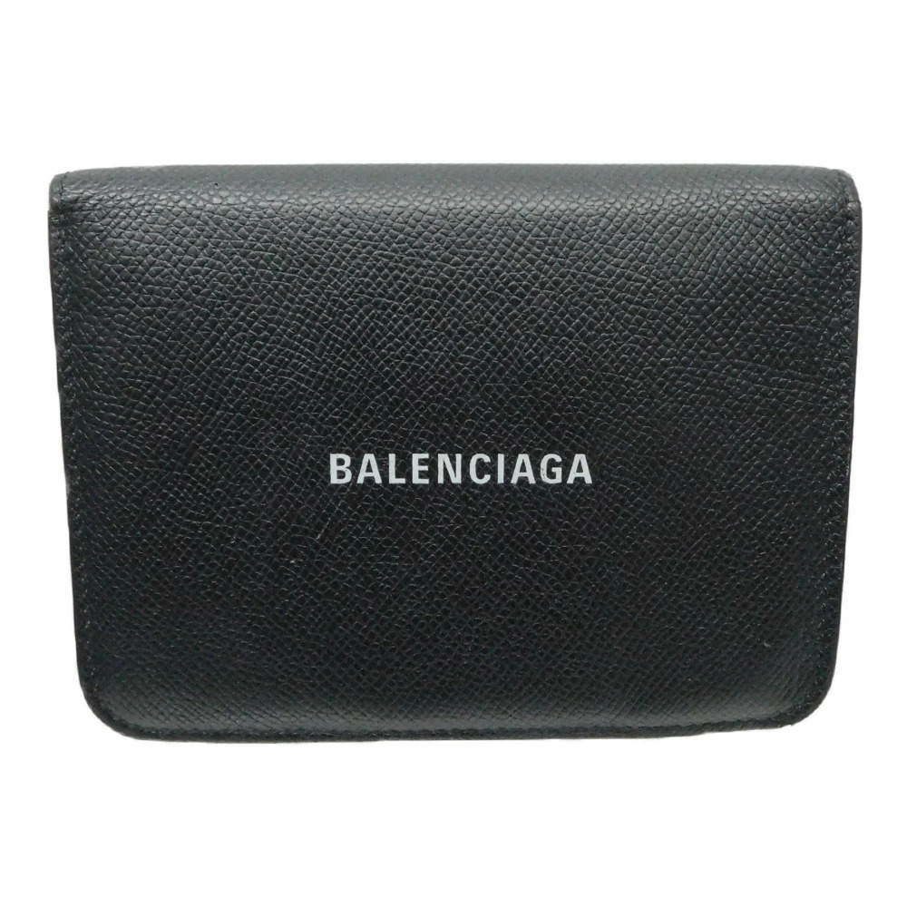 Balenciaga Black Button fold Compact Bi Snap Wallet Closure Black - Picture 2 of 10